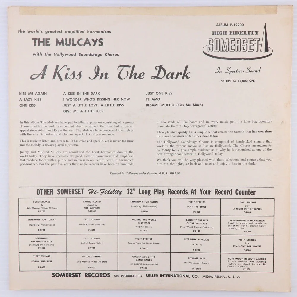 The Mulcays – A Kiss In The Dark - 1960 Mono 12" LP Vinyl Record MI/P-12200 - Picture 2 of 16